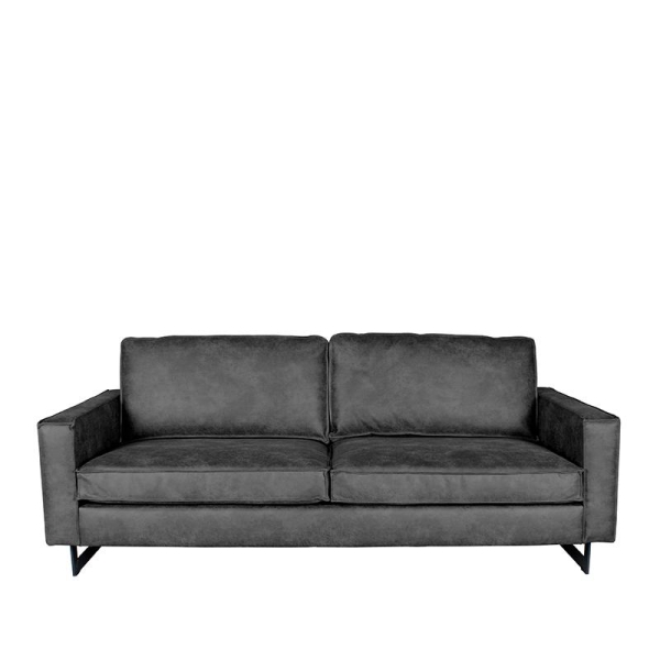 LABEL51 Bank Arezzo - Antraciet - Leder - 3-ZitsLABEL51