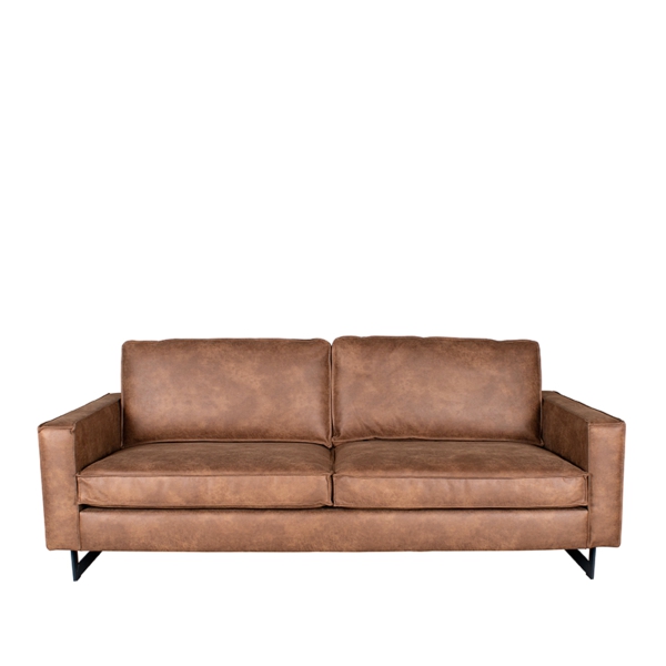 LABEL51 Bank Arezzo - Cognac - Microfiber - 3-ZitsLABEL51