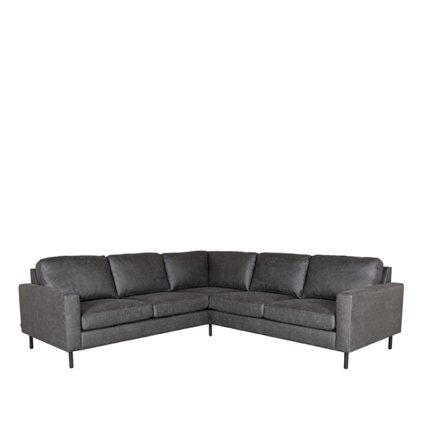 LABEL51 Hoekbank Genua - Antraciet - Microfiber - 2-Zits + Hoek + 2-ZitsLABEL51