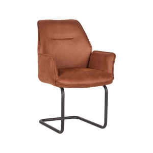 LABEL51 Eetkamerstoel Boet - Cognac - MicrofiberLABEL51