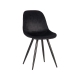 LABEL51 Eetkamerstoelen Capri - Zwart - FluweelLABEL51