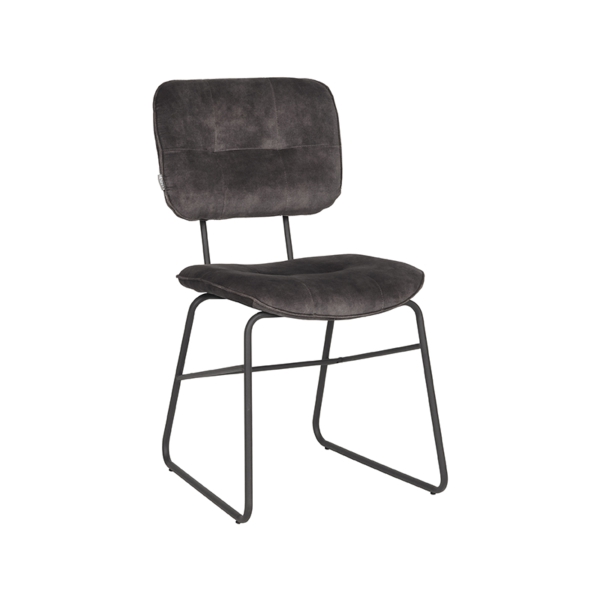LABEL51 Eetkamerstoelen Dez - Antraciet - VeloursLABEL51