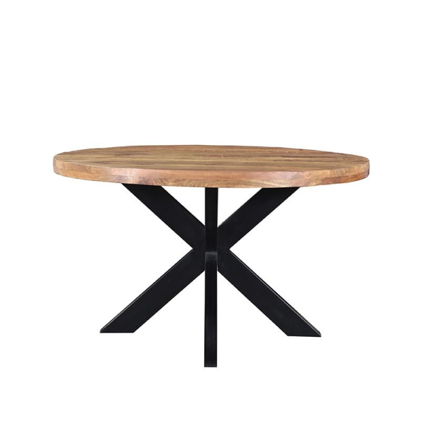 LABEL51 Eetkamertafels Ziggy - Rough - Mangohout - Rond - 140 cmLABEL51