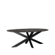LABEL51 Eetkamertafels Zion - Zwart - Mangohout - 210 cm - OvaalLABEL51