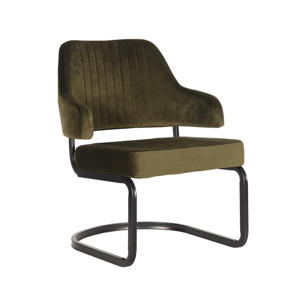 LABEL51 Fauteuil Otta - Army green - FluweelLABEL51