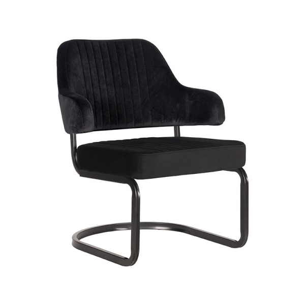 LABEL51 Fauteuil Otta - Zwart - FluweelLABEL51