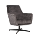 LABEL51 Fauteuil Toby - Antraciet - VeloursLABEL51