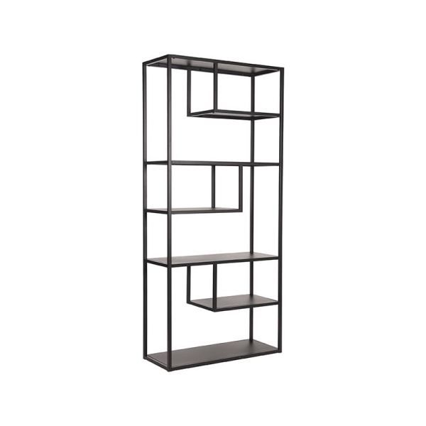 LABEL51 Boekenkast Loft - Zwart - Metaal - Hoge KastLABEL51