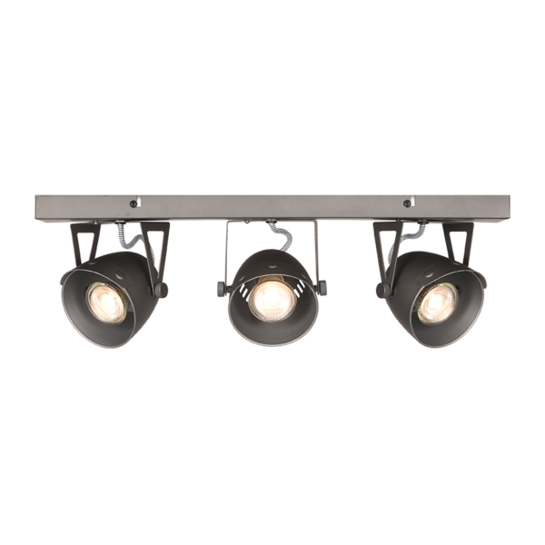 LABEL51 Spots Cap led - Burned Steel - Metaal - 3 LichtsLABEL51