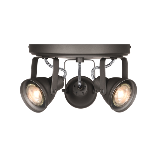 LABEL51 Spots Max led - Burned Steel - Metaal - 3 LichtsLABEL51