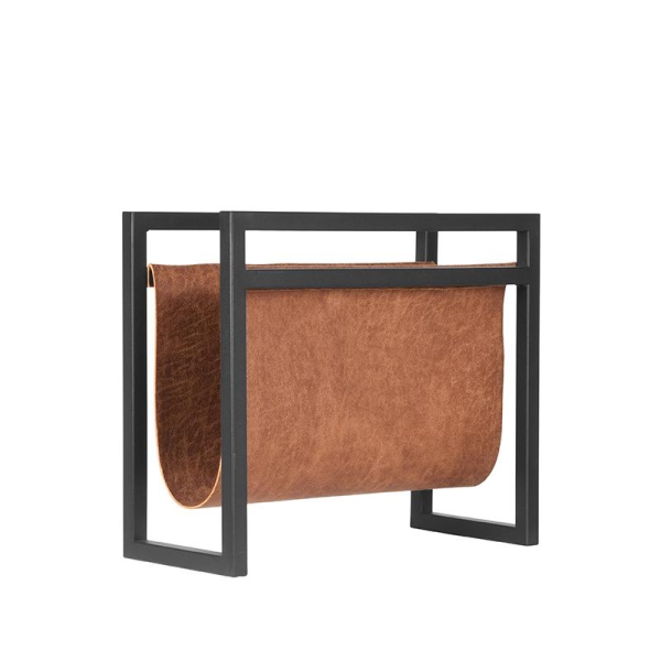 LABEL51 Woondecoratie Magazinehouder - Cognac - LederLABEL51