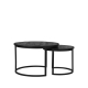 LABEL51 Salontafels Double - Zwart - Mangohout - 70 cmLABEL51