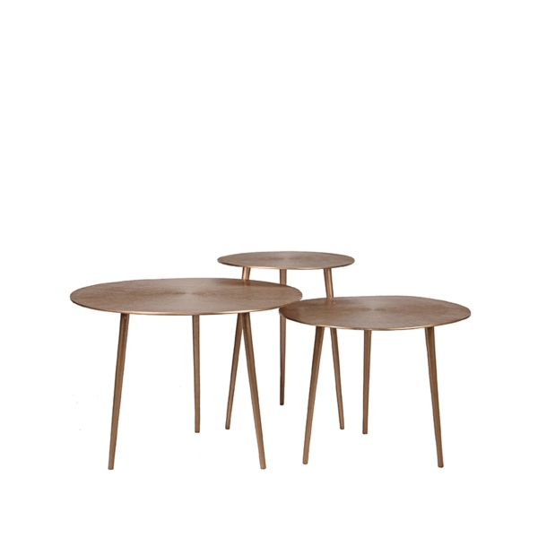 LABEL51 Salontafel Set Nobby - Antiek goud - Metaal - 60 cmLABEL51