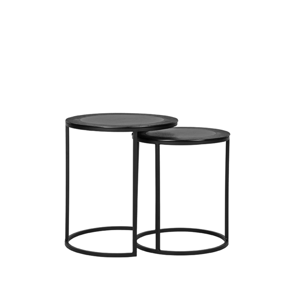 LABEL51 Salontafels Set Pair - Zwart - Metaal - 40 cmLABEL51