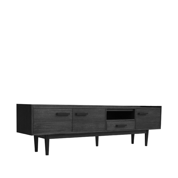 LABEL51 Tv-meubel Cali - Zwart - Acaciahout - 210 cmLABEL51
