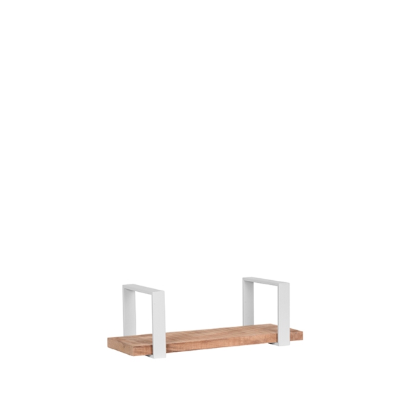 LABEL51 Wandplanken en opbergers Slam Wandplank - Wit - Mangohout - MLABEL51