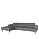 LABEL51 Hoekbank Salerno - Antraciet - Microfiber - Chaise Longue + 2