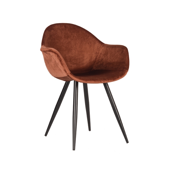 LABEL51 Eetkamerstoelen Forli - Rust - FluweelLABEL51