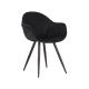 LABEL51 Eetkamerstoelen Forli - Zwart - FluweelLABEL51