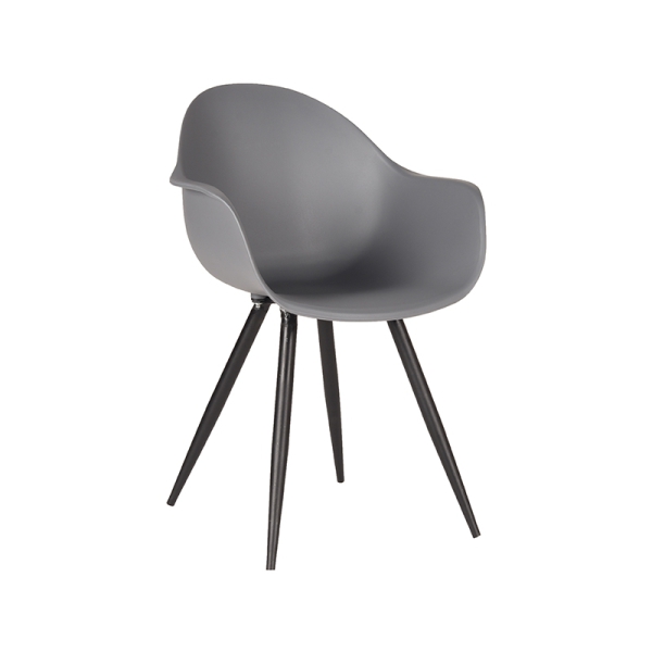 LABEL51 Eetkamerstoelen Luca - Antraciet - KunststofLABEL51