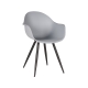 LABEL51 Eetkamerstoelen Luca - Grijs - KunststofLABEL51