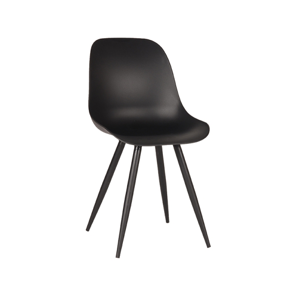 LABEL51 Eetkamerstoelen Monza - Zwart - KunststofLABEL51