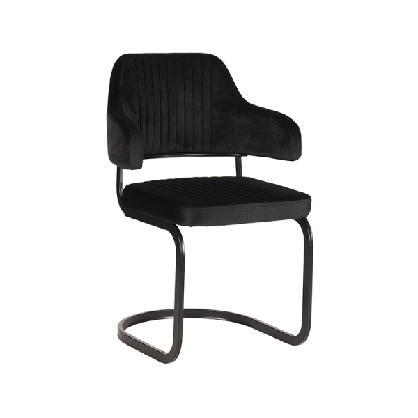 LABEL51 Eetkamerstoelen Otta - Zwart - FluweelLABEL51