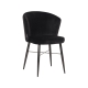 LABEL51 Eetkamerstoelen Wave - Zwart - FluweelLABEL51