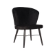 LABEL51 Fauteuil Wave - Zwart - FluweelLABEL51