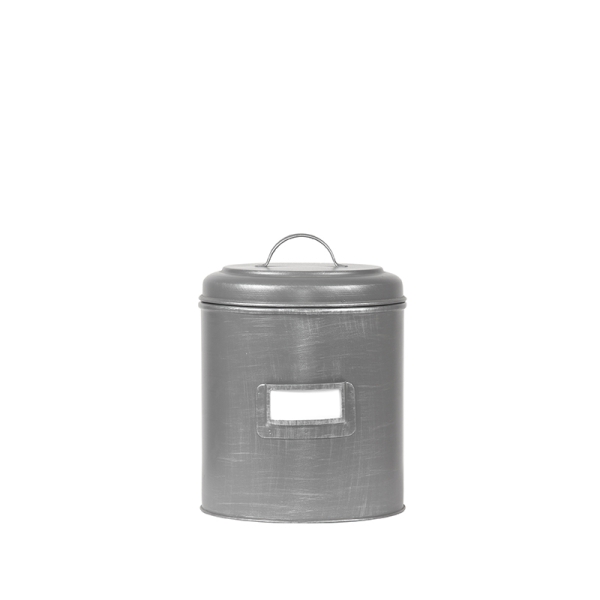 LABEL51 Opbergdozen en manden Opbergblik - Antiek grijs - Metaal - S - 10x10x15 cmLABEL51