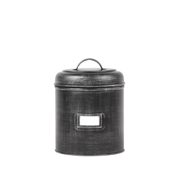 LABEL51 Opbergdozen en manden Opbergblik - Zwart - Metaal - M - 14x14x20 cmLABEL51
