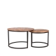 LABEL51 Salontafels Set Double - Rough - Mangohout - 70 cmLABEL51
