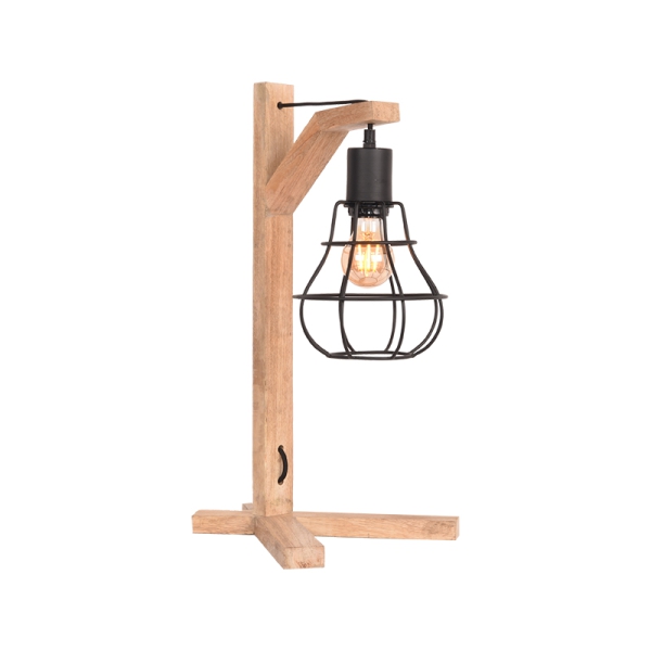 LABEL51 Tafellampen Drop - Zwart - MangohoutLABEL51