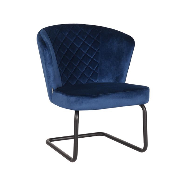 LABEL51 Fauteuil Flow - Blauw - FluweelLABEL51