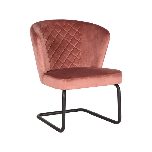 LABEL51 Fauteuil Flow - Roze - FluweelLABEL51