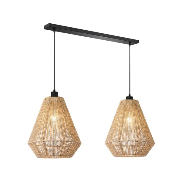 LABEL51 Hanglamp Ibiza - Naturel - Jute - 2-LichtsLABEL51