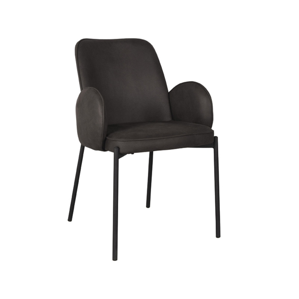 LABEL51 Eetkamerstoel Jari - Antraciet - MicrofiberLABEL51
