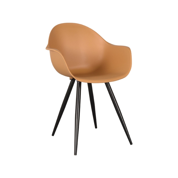 LABEL51 Eetkamerstoelen Luca - Oker - KunststofLABEL51