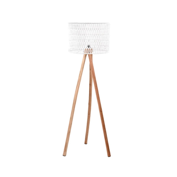 LABEL51 Vloerlamp Stripe - Wit - MangohoutLABEL51
