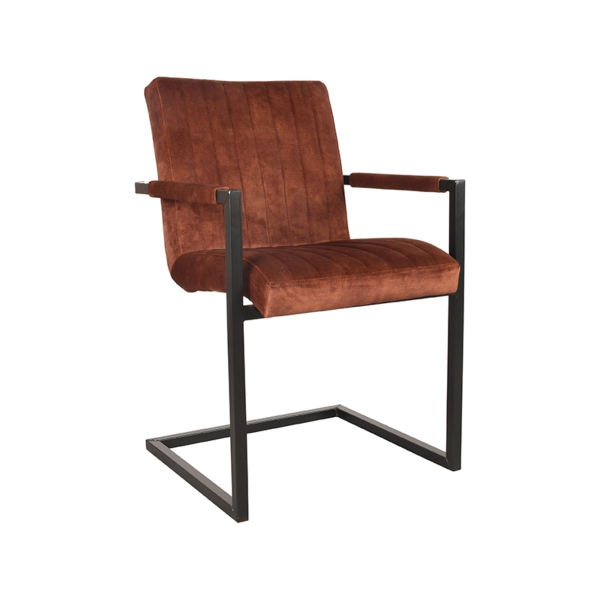 LABEL51 Eetkamerstoelen Milo - Rust - VeloursLABEL51