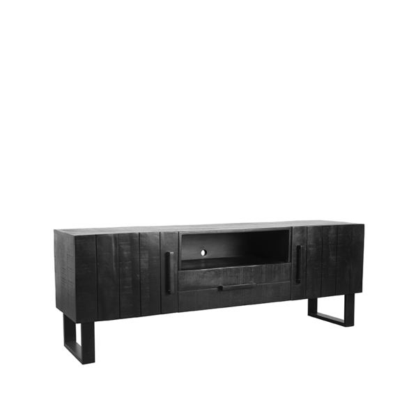 LABEL51 Tv-meubel Santos - Zwart - Mangohout - 168 cmLABEL51
