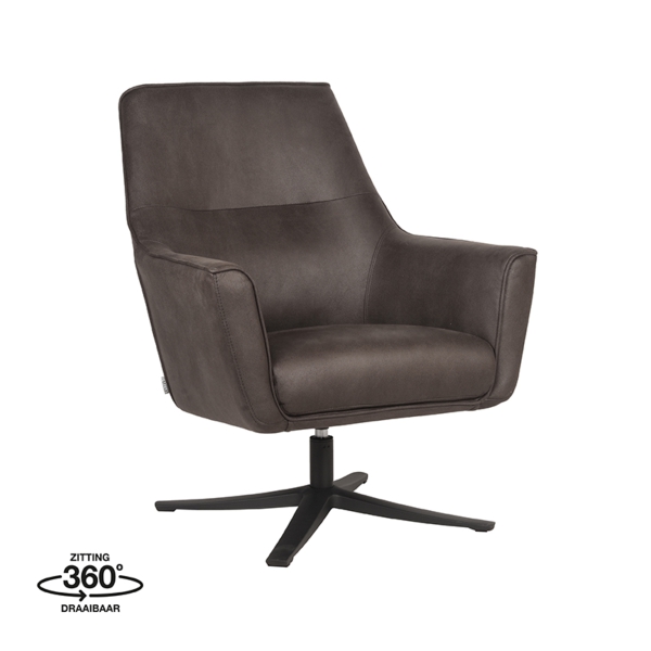 LABEL51 Fauteuil Tod - Antraciet - MicrofiberLABEL51