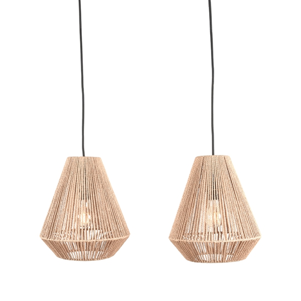 LABEL51 Hanglampen Ibiza - Naturel - Jute - 2-LichtsLABEL51
