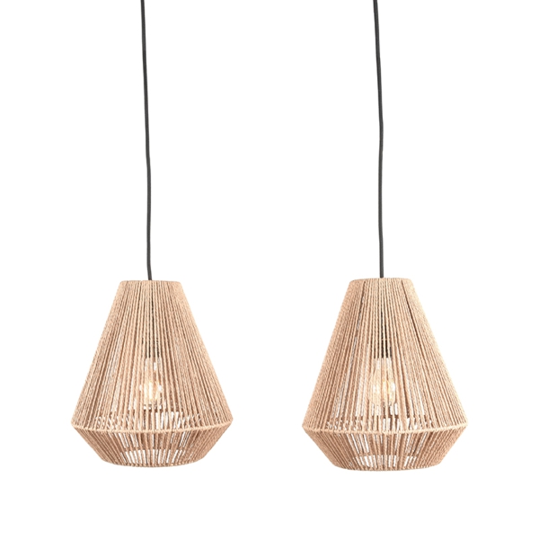 LABEL51 Hanglamp Ibiza - Naturel - Jute - 2-LichtsLABEL51