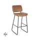 LABEL51 Barkrukken Noah - Cognac - Microfiber - Zithoogte 78LABEL51