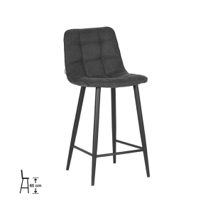 LABEL51 Barkruk Jelt - Antraciet - Weave - Zithoogte 65LABEL51