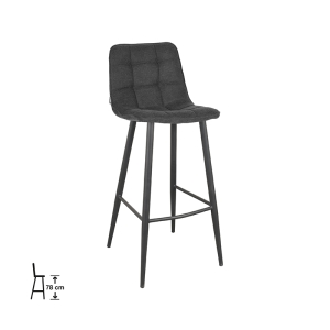 LABEL51 Barkruk Jelt - Antraciet - Weave - Zithoogte 78LABEL51