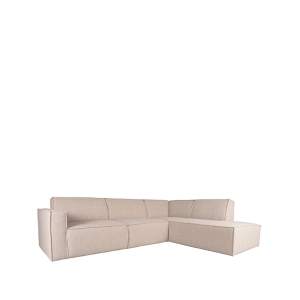 LABEL51 Bank Kay - Naturel - Boucle - 2-Zits + Hoek + 2-ZitsLABEL51