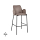 LABEL51 Barkrukken Joni - Taupe - Microfiber - Zithoogte 78 cmLABEL51