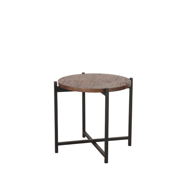 LABEL51 Bijzettafels Dox - Espresso - Mangohout - Zwart OnderstelLABEL51